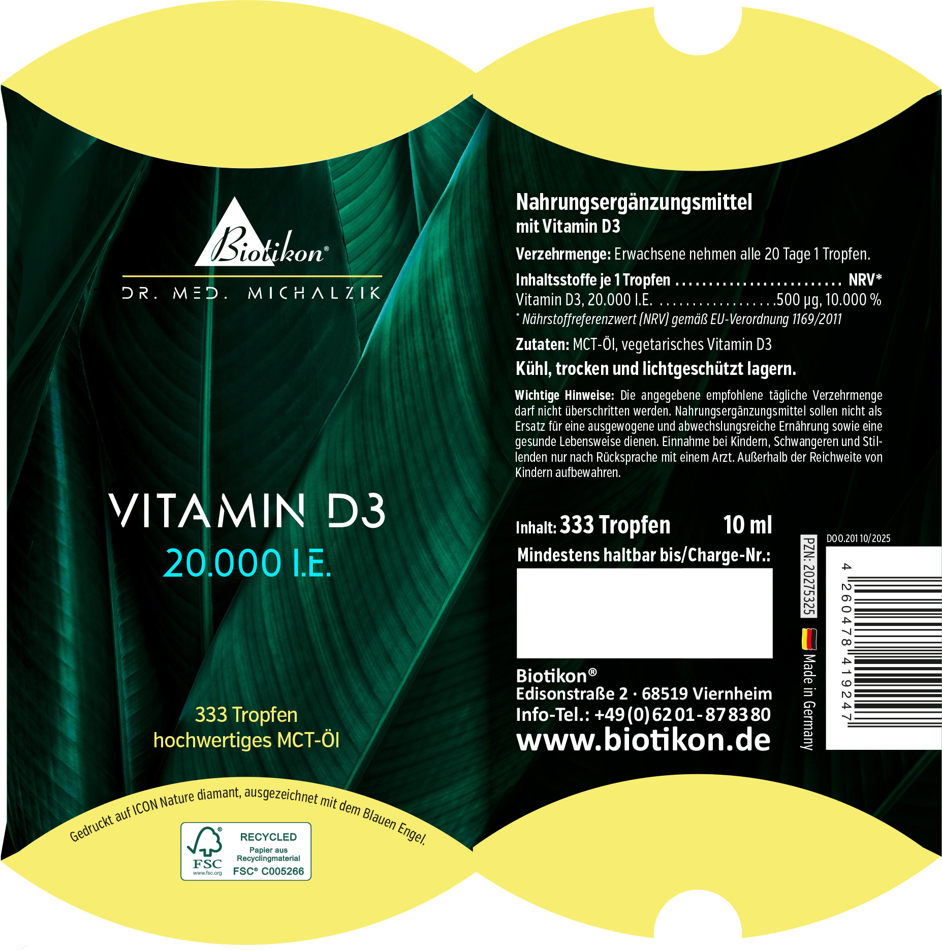Vitamin D3 20.000 I.E. Tropfen