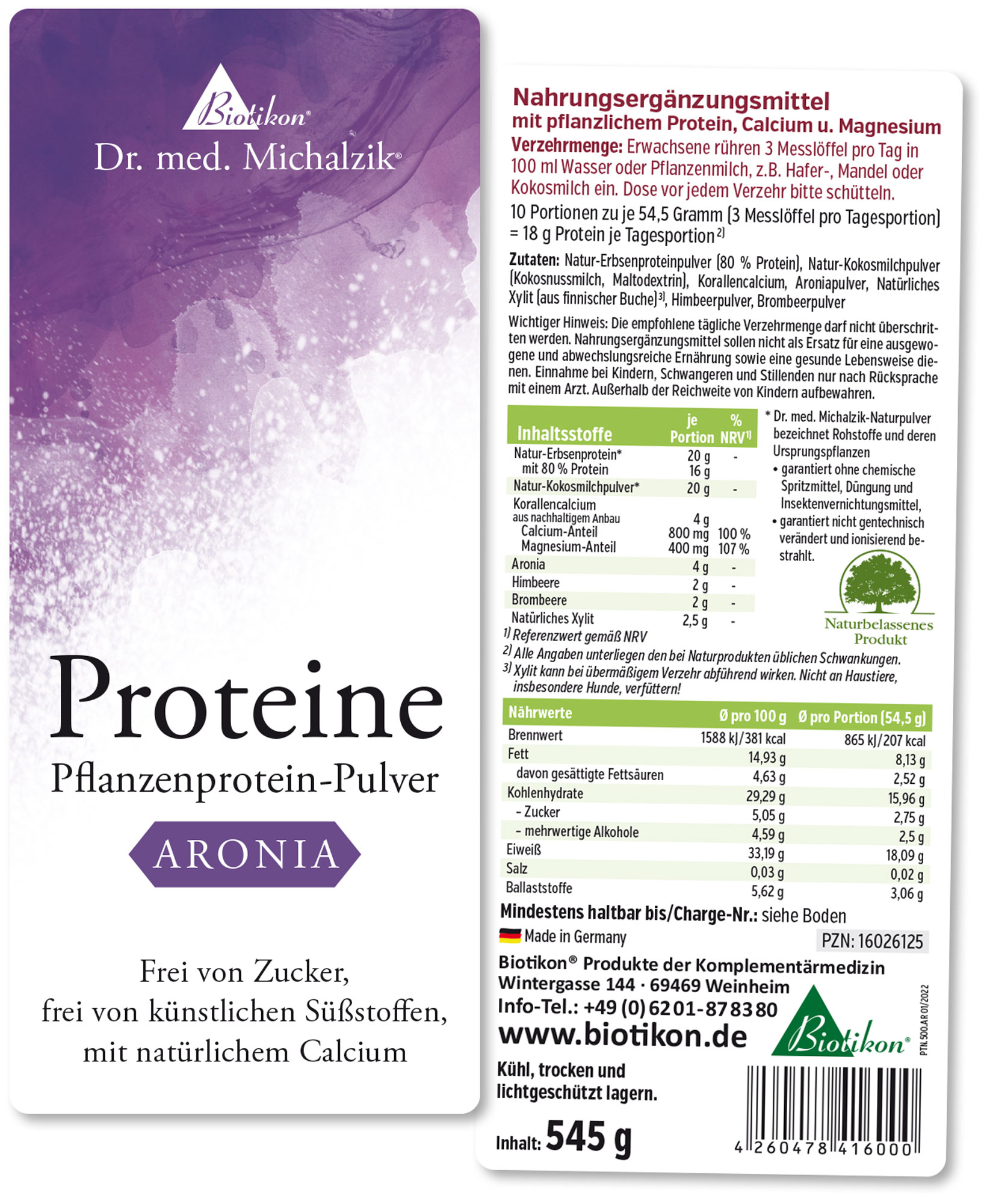 Proteine - 2er-Pack, Aronia + Kokos