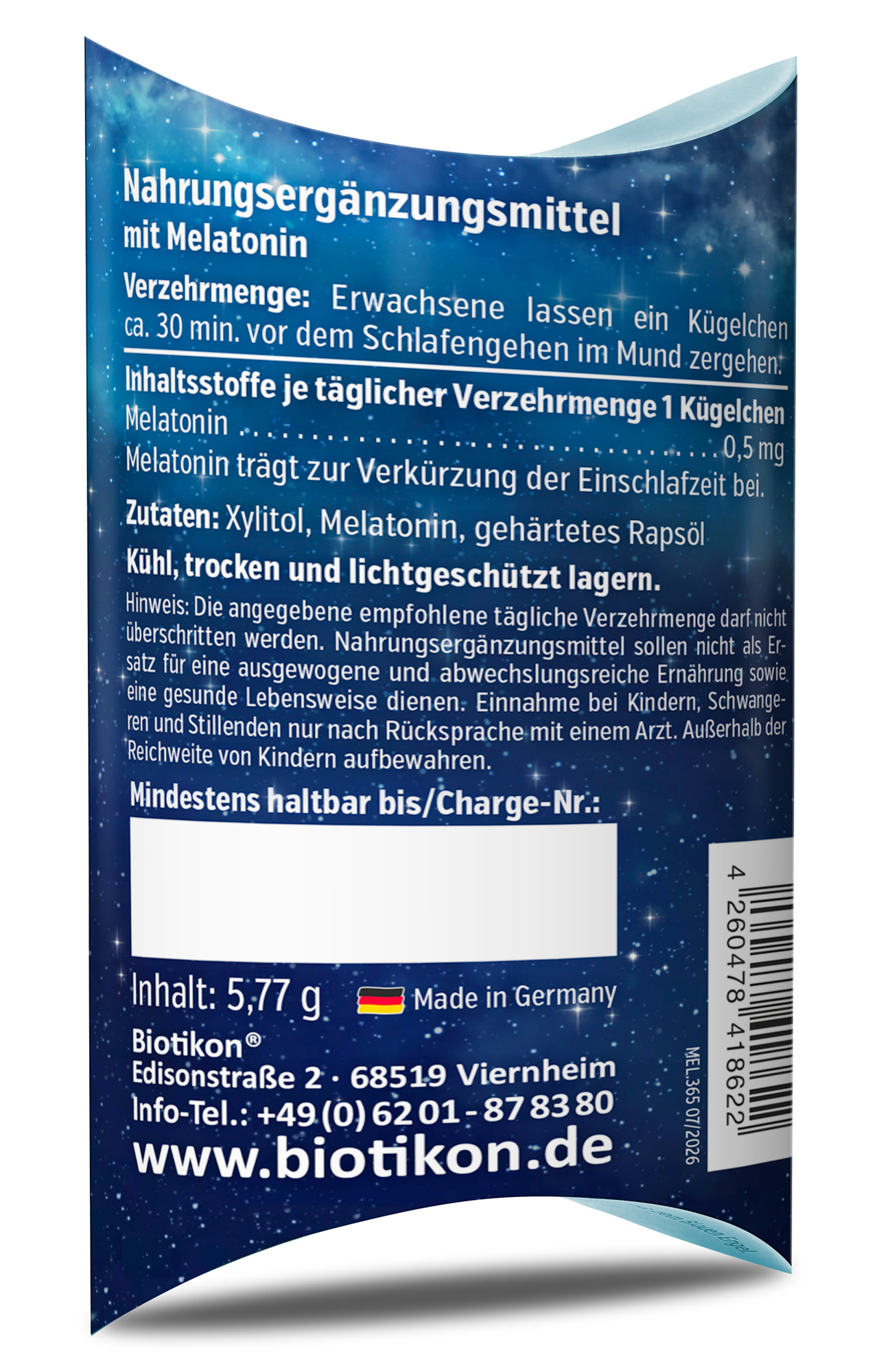 Melatonina sublinguale