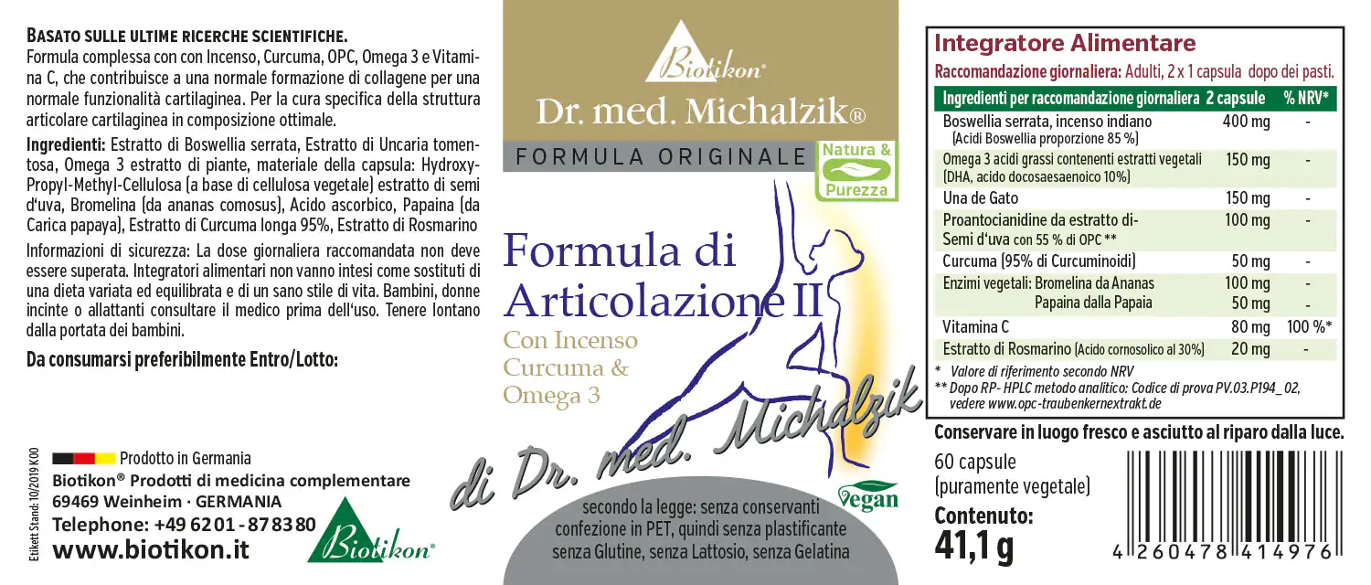 Formula di Articolazione I + II