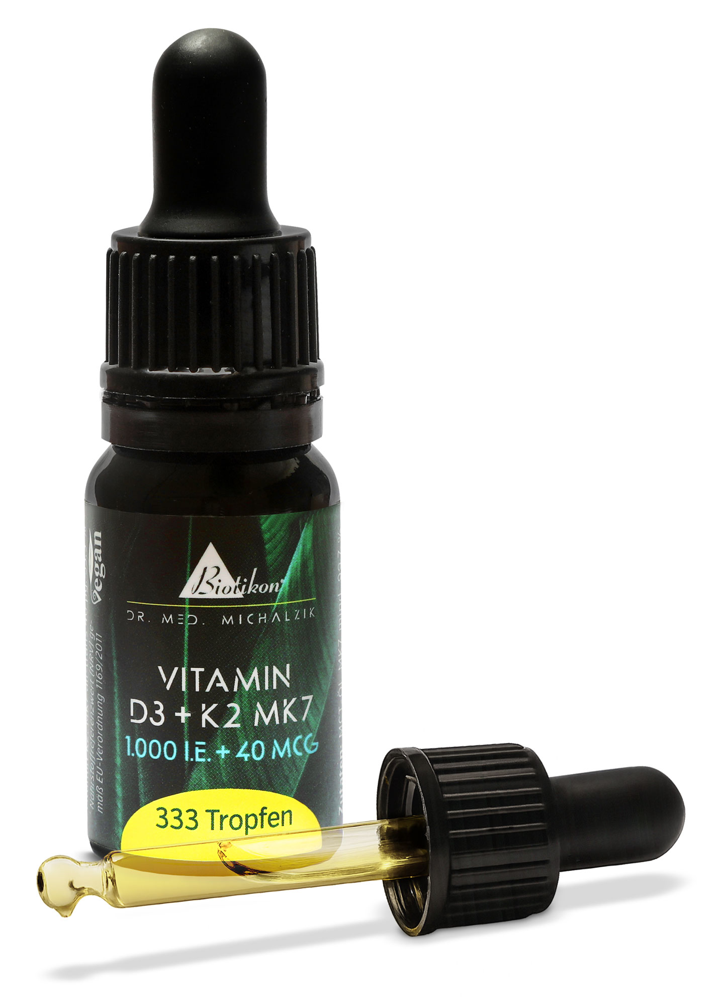 Vitamin D3 + K2 MK7 1.000 I.E. + 40 MCG Tropfen vegan (10 ml)
