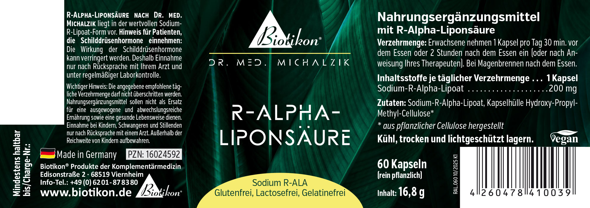 R-Alpha-Liponsäure nach Dr. med. Michalzik