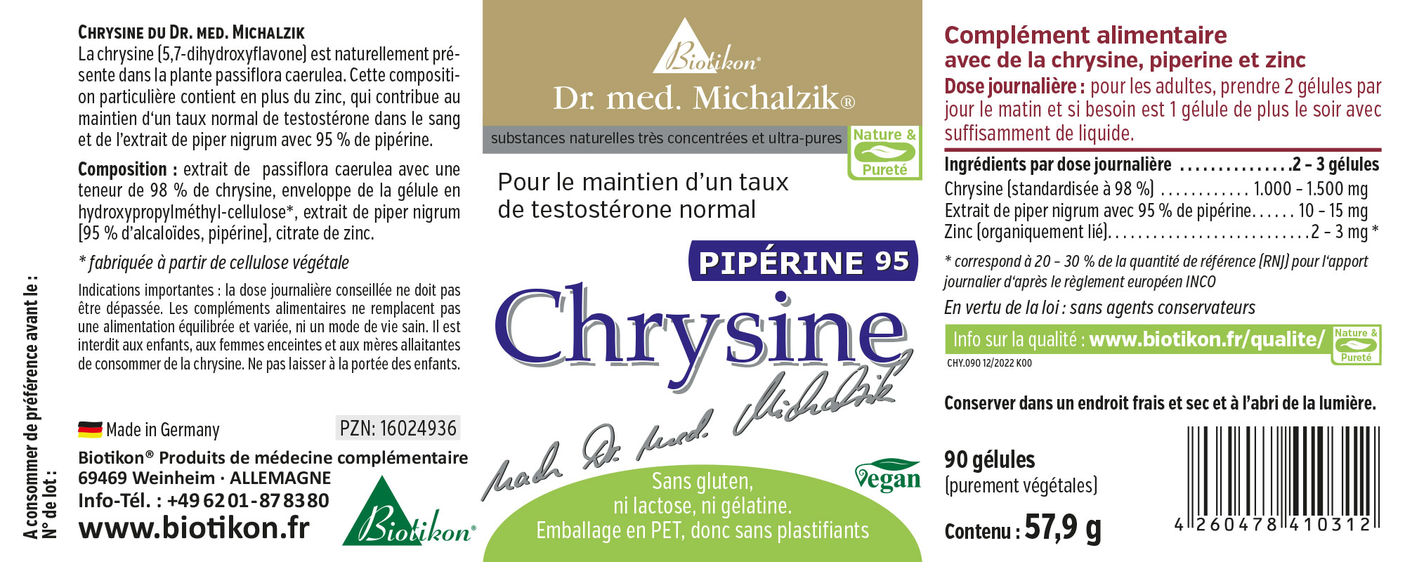 Chrysine pipérine