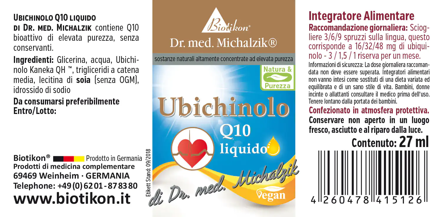 Ubichinolo Q10 liquido