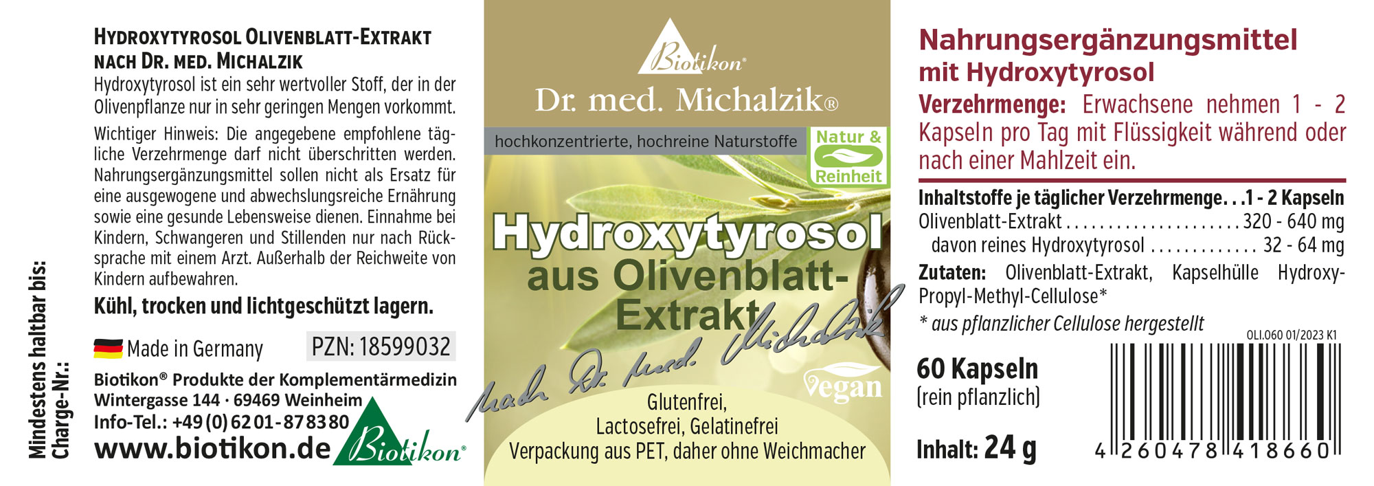 Hydroxytyrosol Olivenblatt-Extrakt