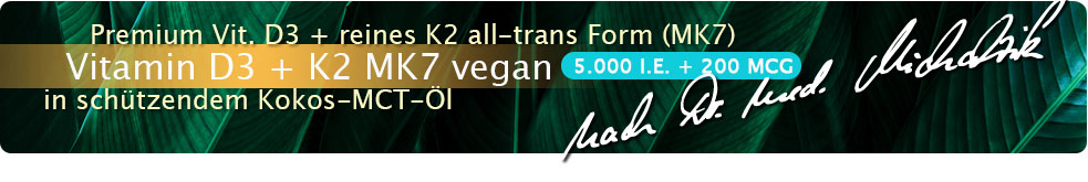 Vitamin D3 + K2 MK7 5.000 I.E. + 200 MCG Tropfen vegan (10 ml)