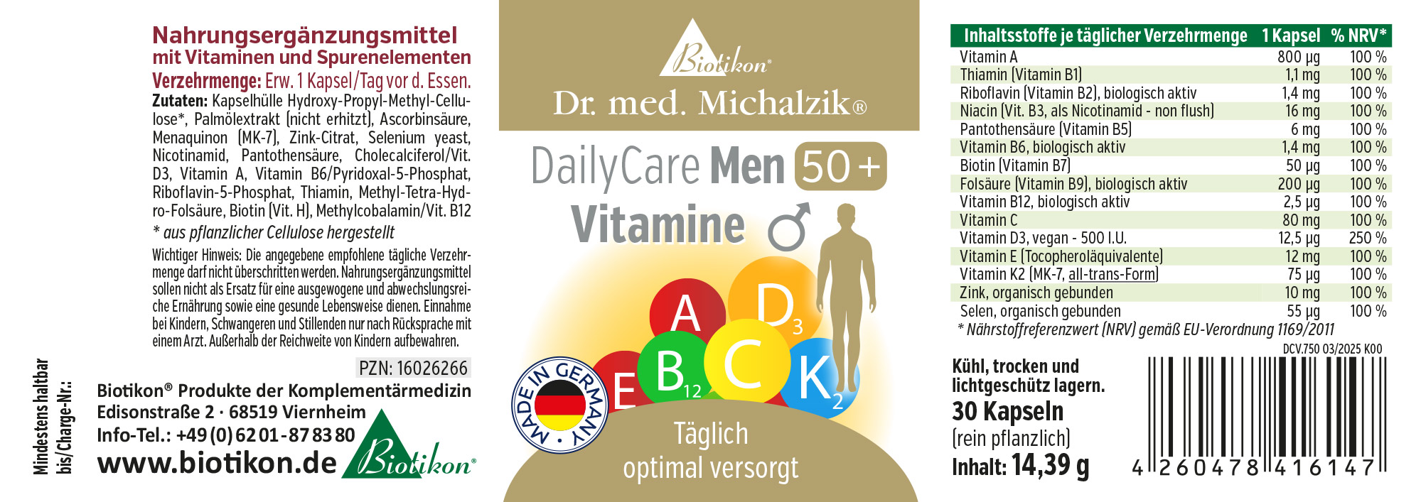 DailyCare Men 50+ Multivitamine