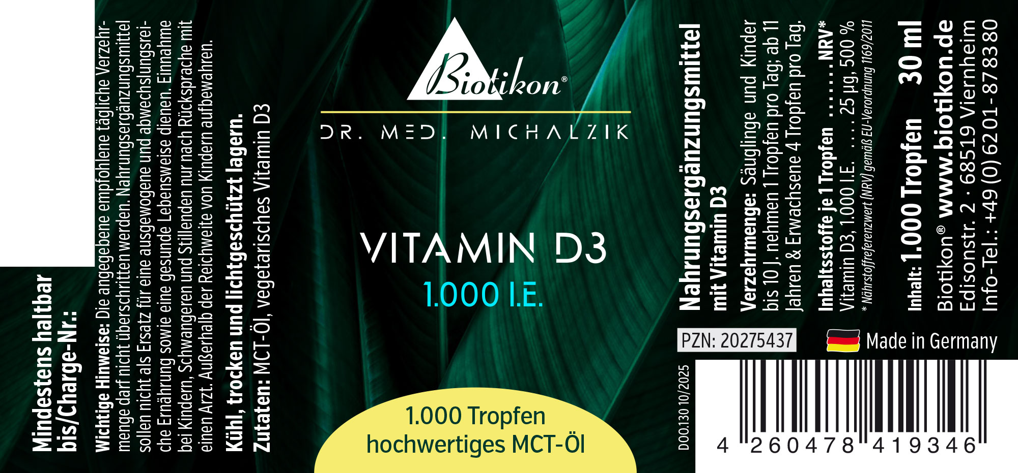 Vitamin D3 1.000 I.E. Tropfen