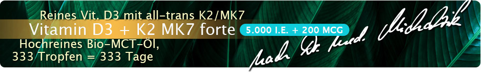 Vitamin D3 + K2 MK7 forte, 5.000 I.E. + 200 MCG