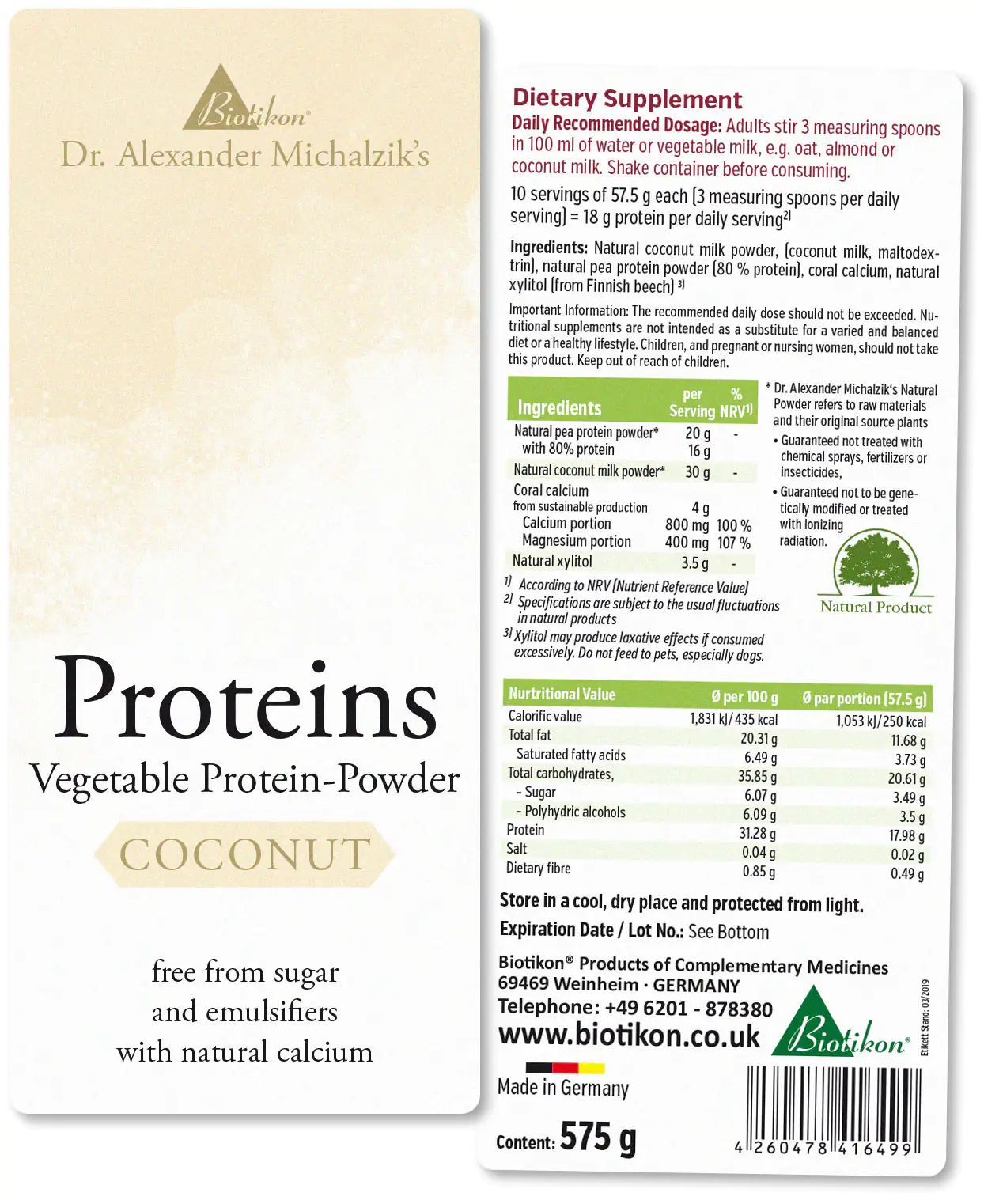 Proteine - 3er-Pack, Kokos