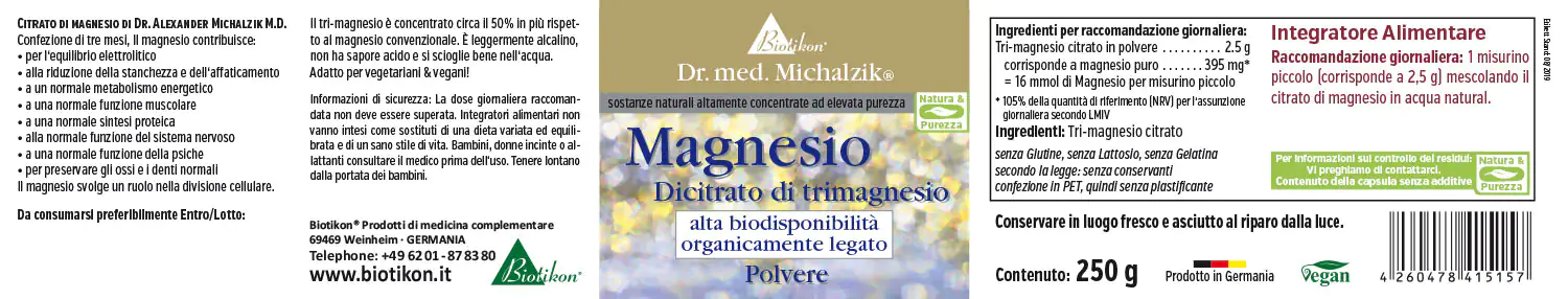 Magnesio Tri-Magnesio-Dicitrato Polverina