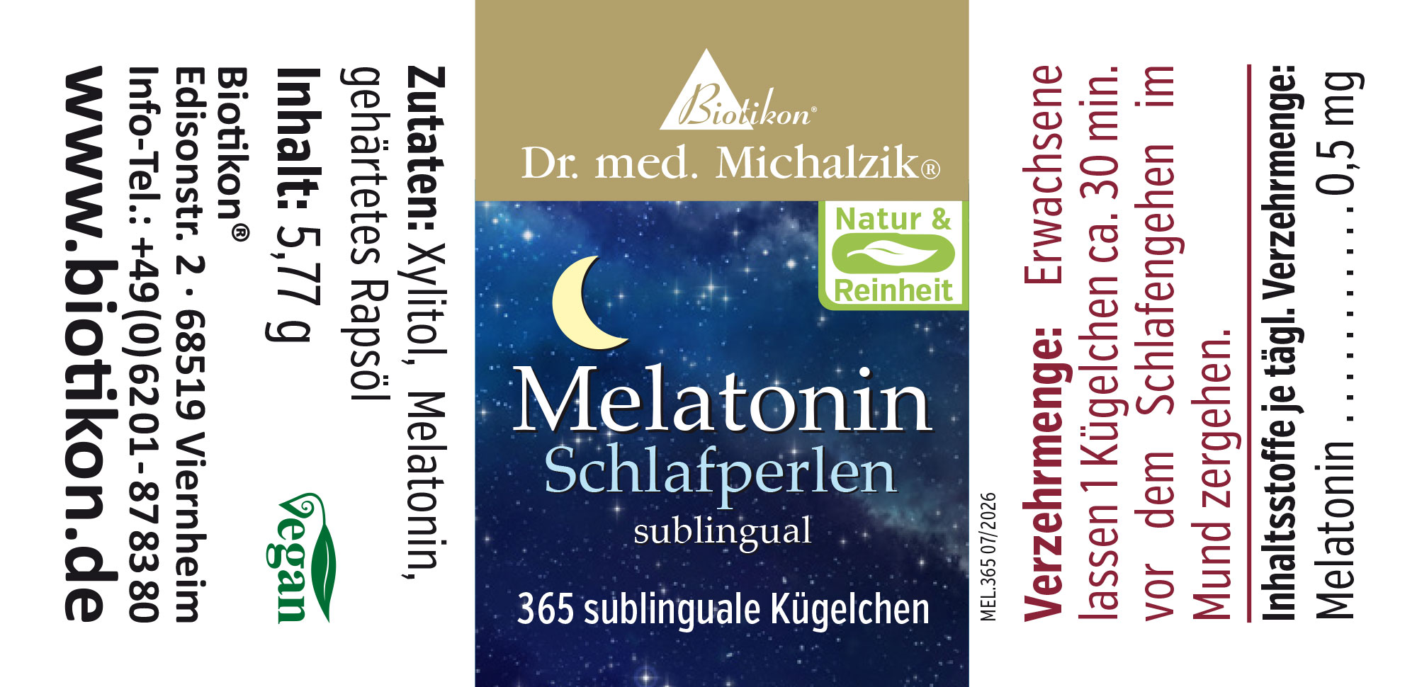 Melatonina sublinguale