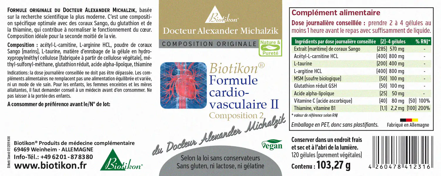 Formule cardio-vasculaire – Composition II