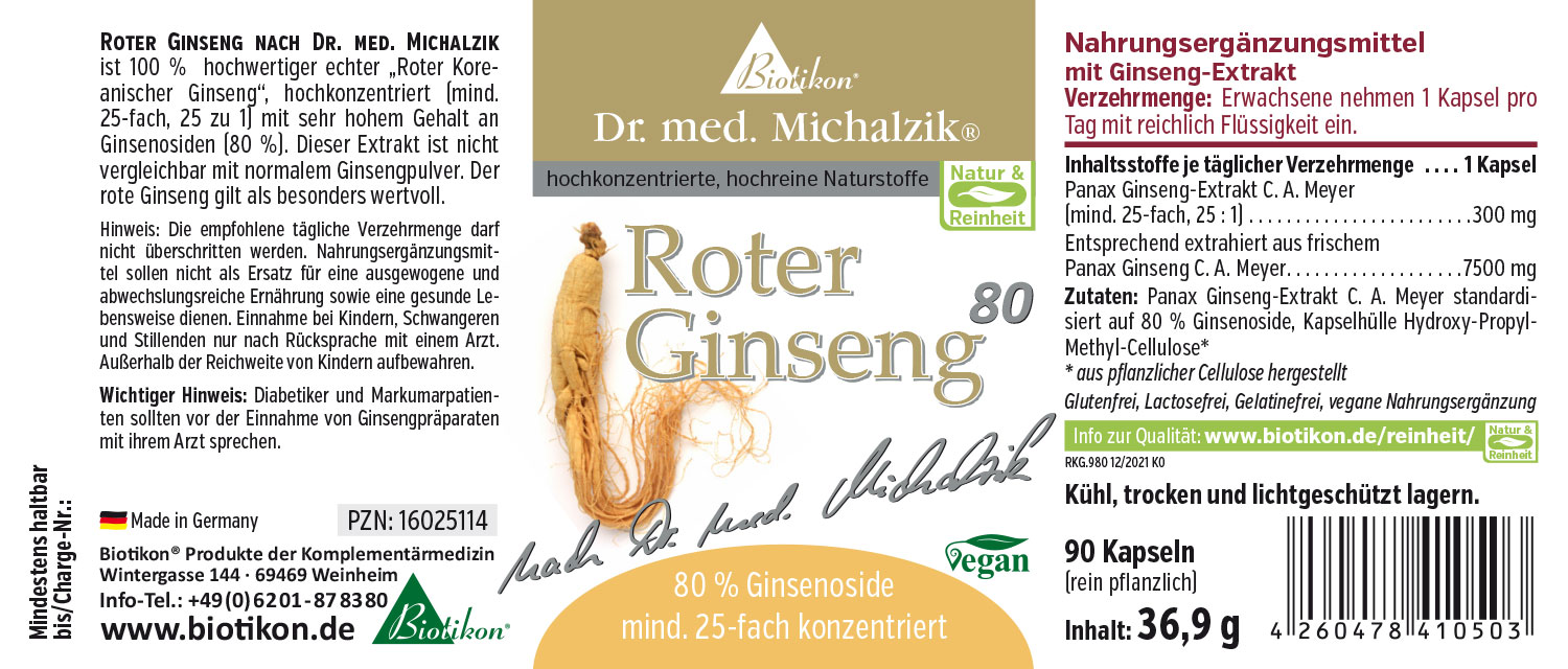 Ginseng nach Dr. med. Michalzik