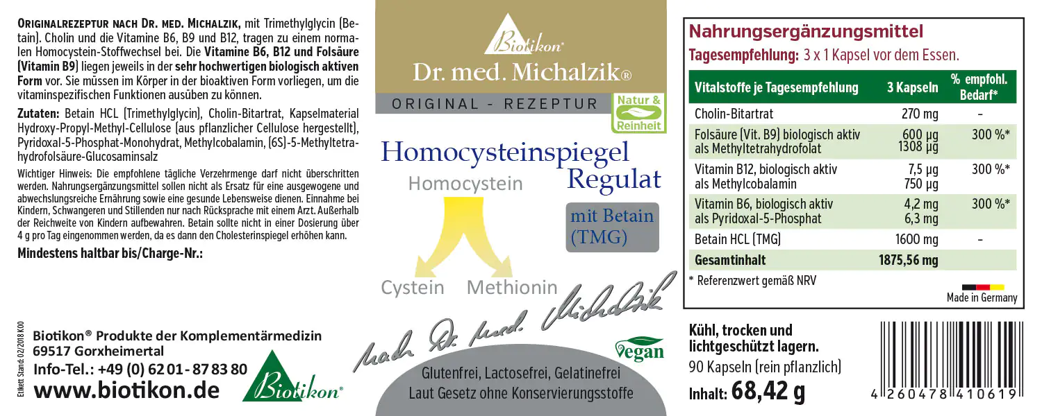 Regolatore dei livelli di omocisteina