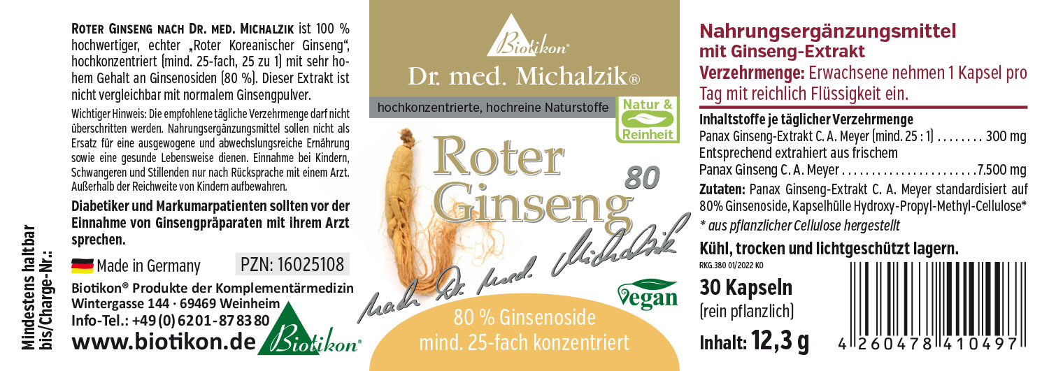 Ginseng nach Dr. med. Michalzik