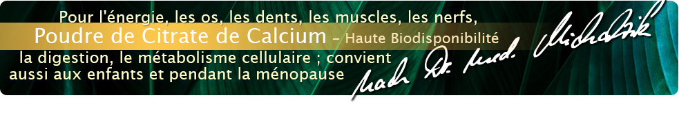 Poudre de citrate de calcium