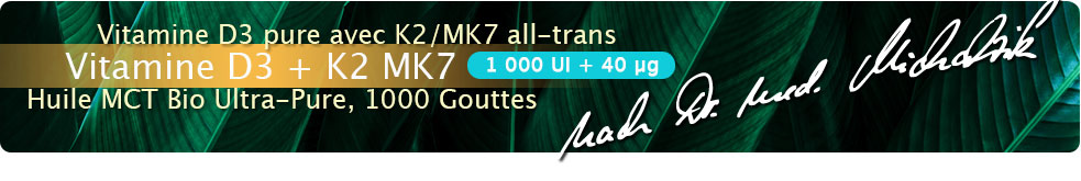 Vitamine D3 + K2 MK7, 1 000 UI + 40 µg (30 ml)