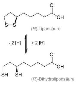 Acide alpha-lipoique formule structurelle