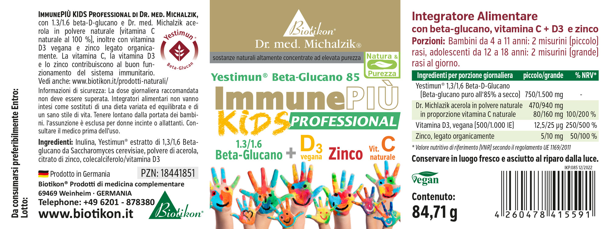 ImmunePIÙ Kids professional