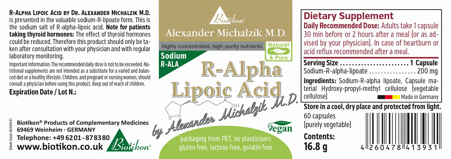 R-Alpha-Liponsäure nach Dr. med. Michalzik