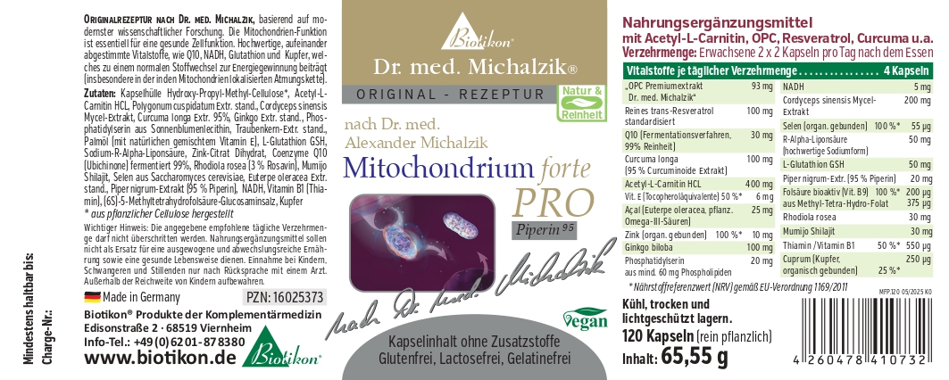 Etikett Mitochondrium forte PRO_2026-01 Etikett Mitochondrium forte PRO_2026-01