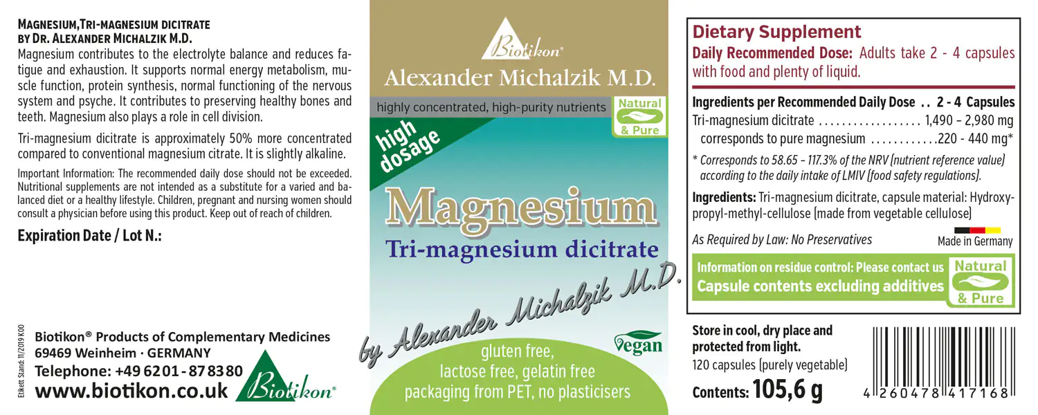 Magnesium Tri-Magnesium-Dicitrat Capsules