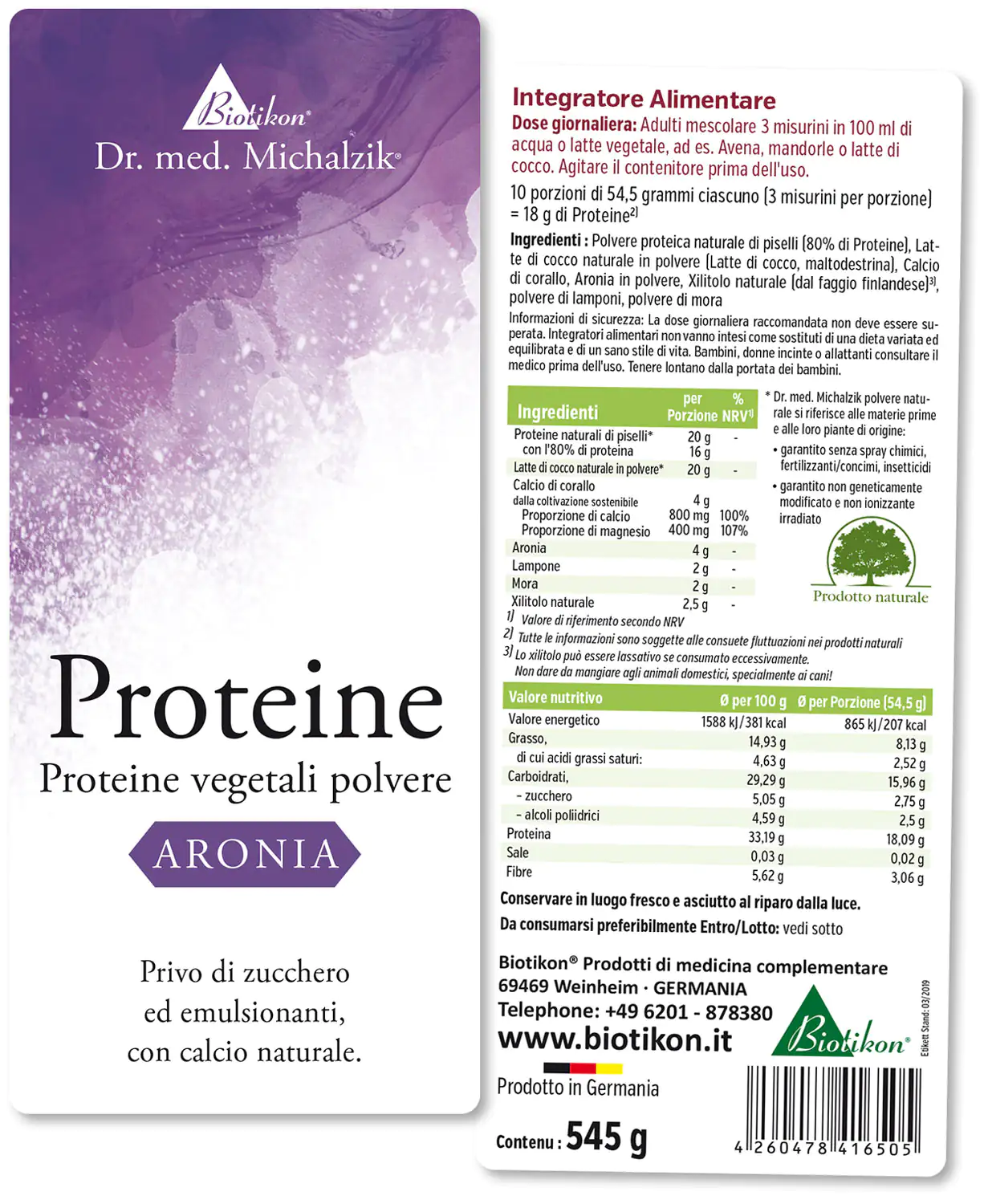 Proteine - 3er-Pack, Aronia + Kakao + Kokos