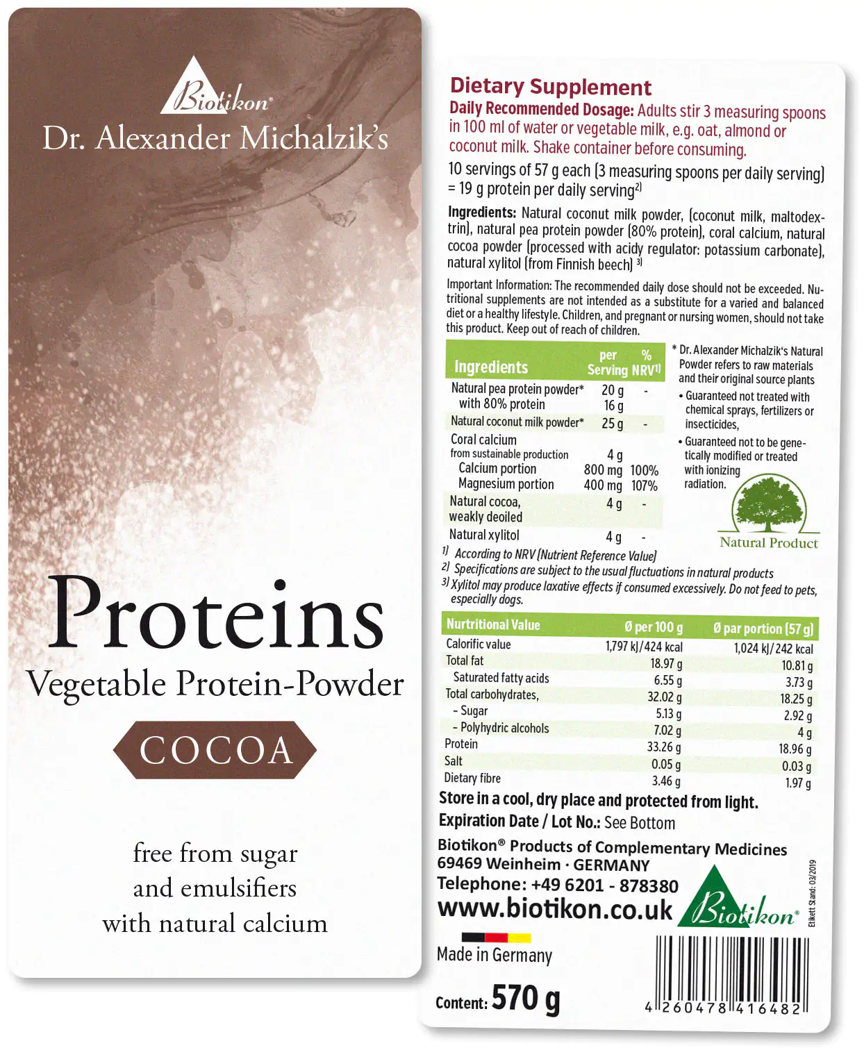 Proteine - 2er-Pack, Kakao + Kokos