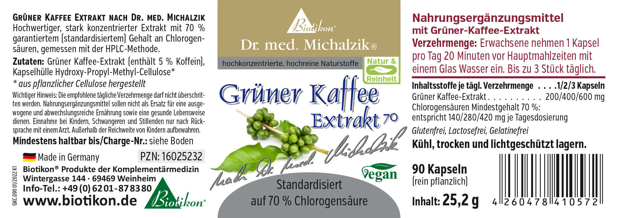 Grüner Kaffee 70
