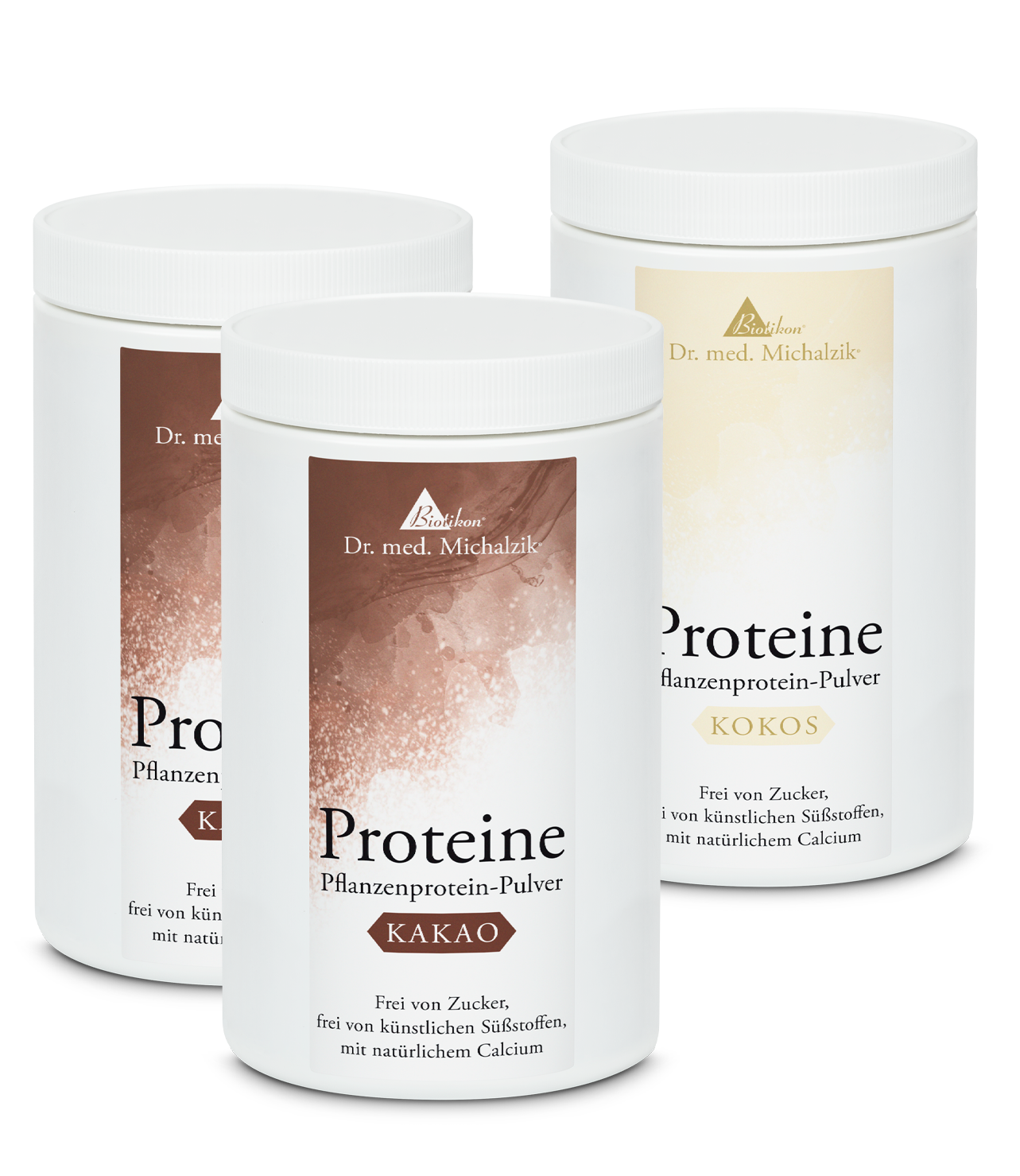 Proteine - 3er-Pack, 2x Kakao + Kokos