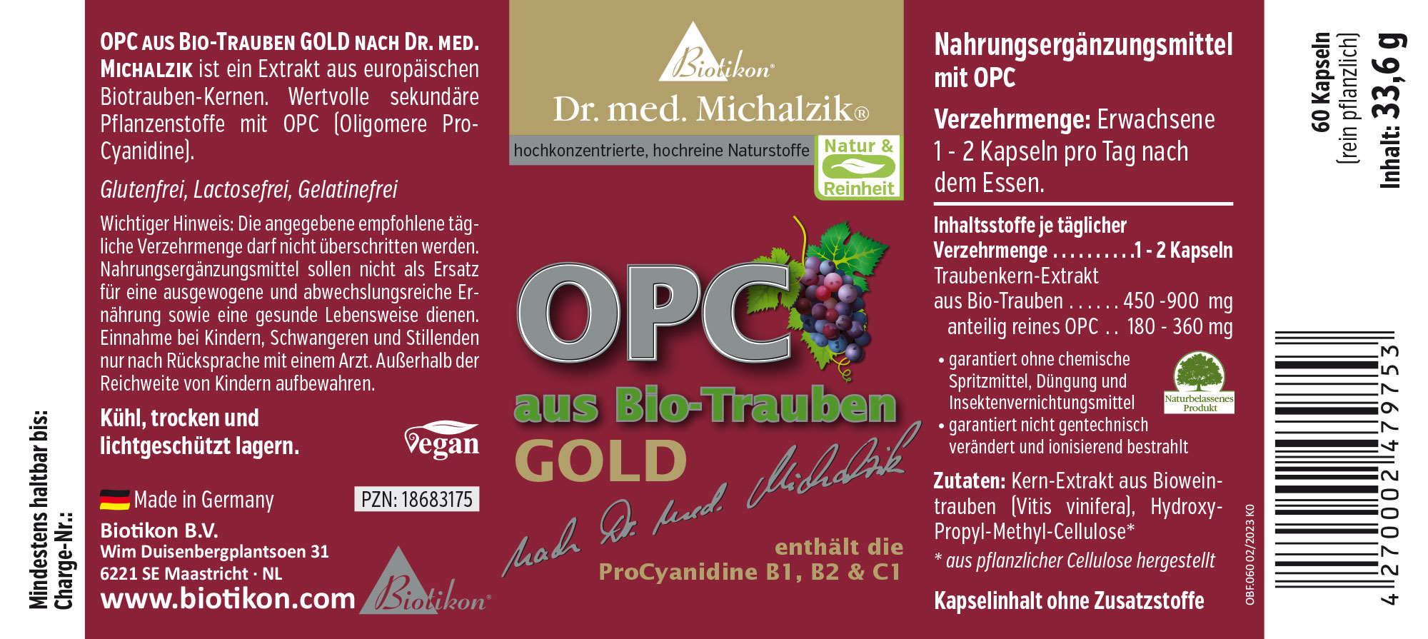 OPC ORO da uva biologica