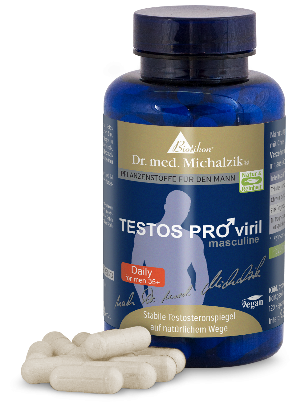 Testos PRO viril masculine nach Dr. med. Michalzik