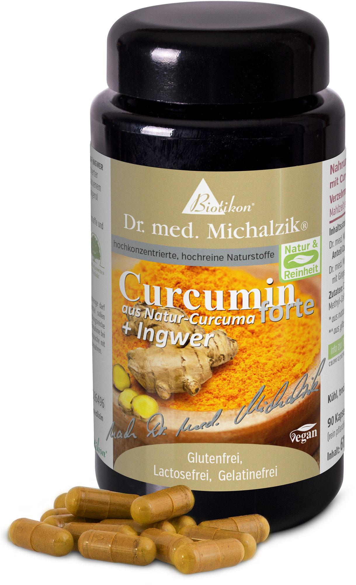 Curcumin forte aus Natur-Curcuma + Ingwer