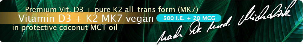 Vitamin D3+ K2 MK7 vegan 500 I.E.+20 MCG
