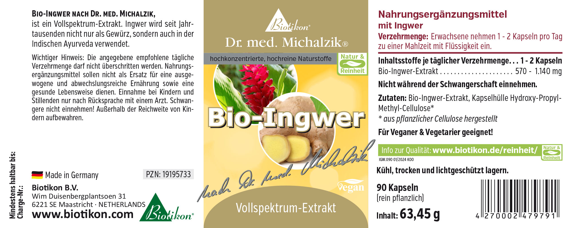 Bio-Ingwer nach Dr. med. Michalzik