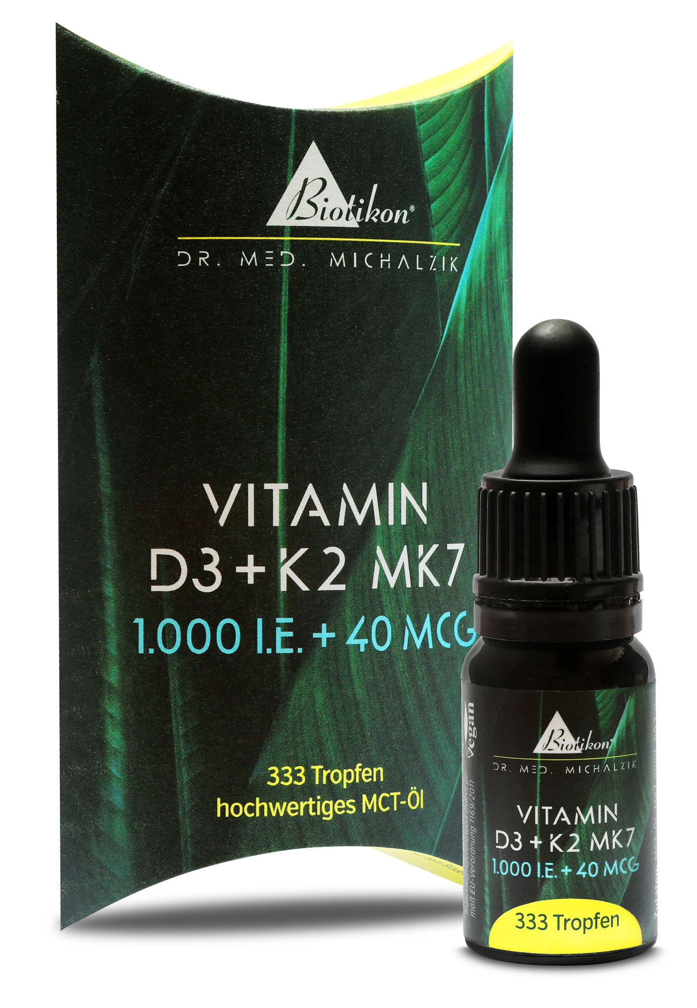 Vitamin D3 + K2 MK7 1.000 I.E. + 40 MCG Tropfen vegan (10 ml) Vitamin D3 + K2 MK7 1.000 I.E. + 40 MCG Tropfen vegan (10 ml)