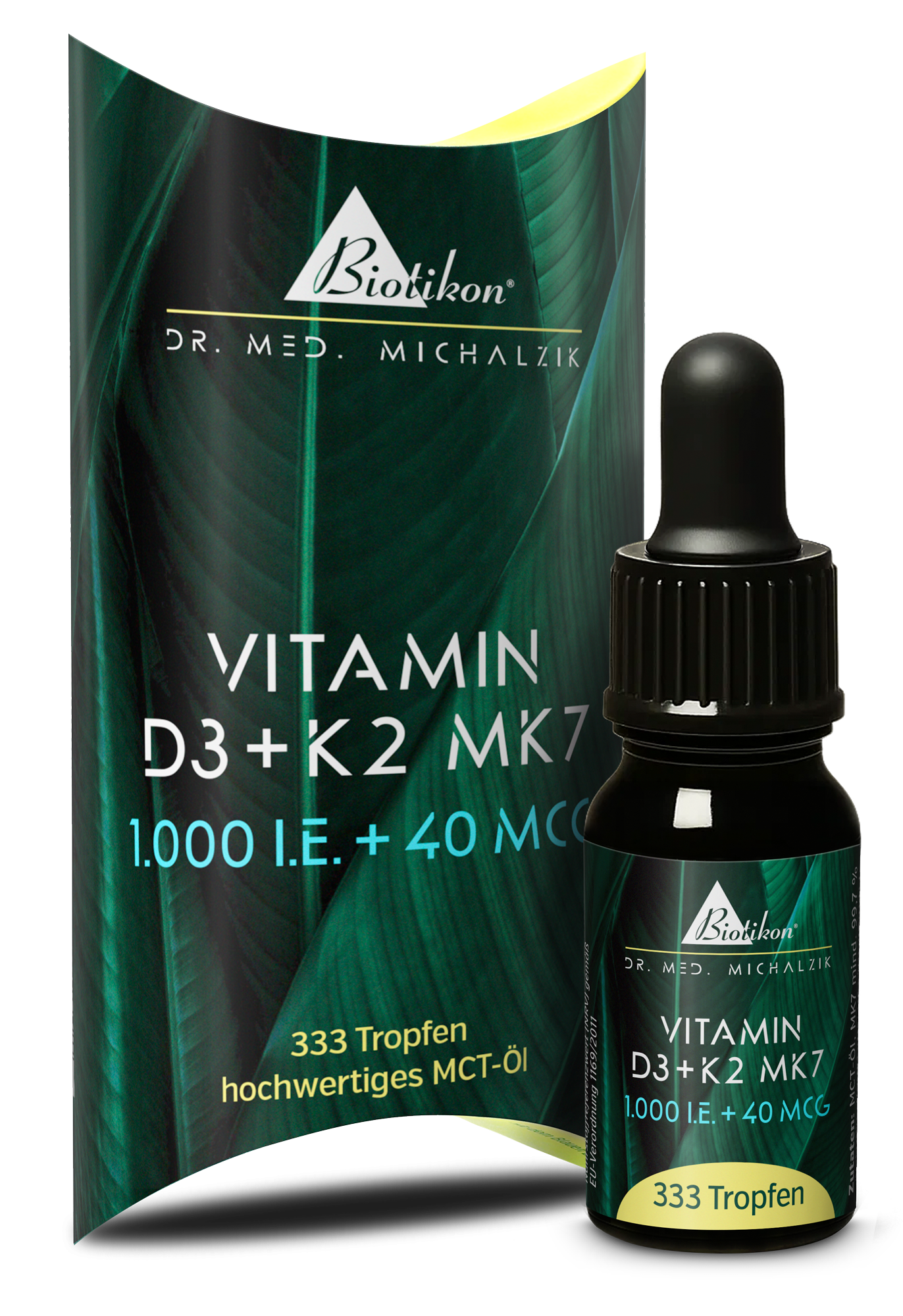Vitamin D3 + K2 MK7 1.000 I.E. + 40 MCG Tropfen (10 ml)