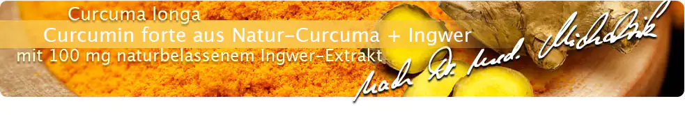 Curcumin forte aus Natur-Curcuma + Ingwer