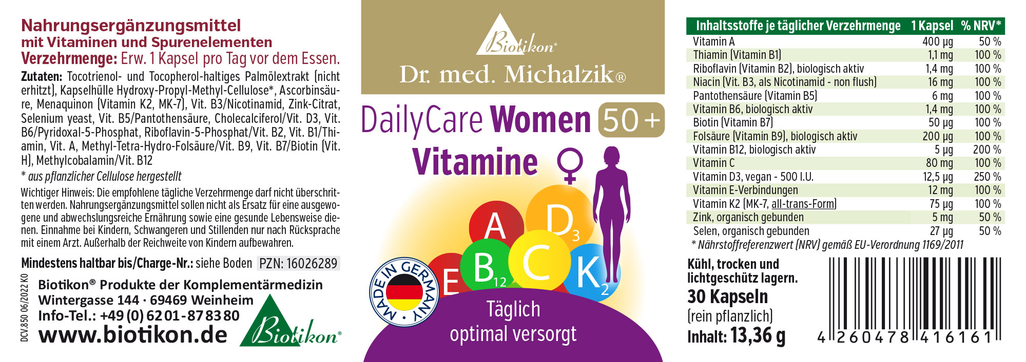 DailyCare Women 50+ Multivitamine
