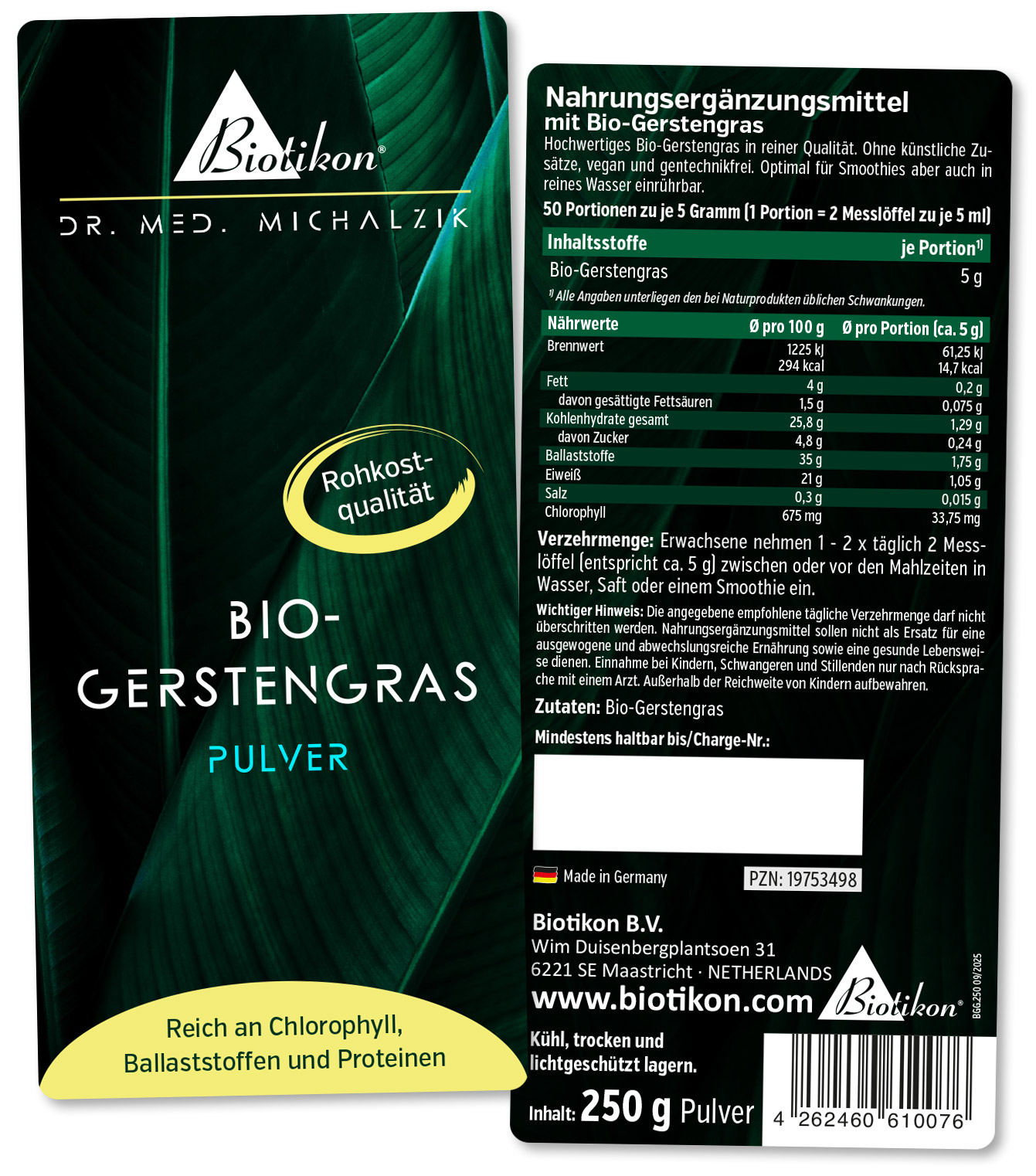 Bio-Gerstengras Pulver